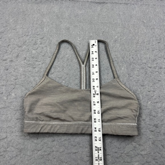 Lululemon Flow Y Bra Women's 8 B/C Cup Gray Nulu Light Support Sports W2BZVS - Picture 6 of 6